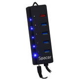 Hub USB Spacer SPH-4USB30-1QC
