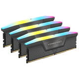 Memorie RAM Corsair Vengeance RGB 64GB (4x16GB), DDR5, 5600MHz, CL36, 4x16GB, 1.25V AMD EXPO, Negru