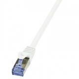 Accesoriu Retea LOGILINK - Patchcord Cablu Cat.6A 10G S/FTP PIMF PrimeLine 0,25m alb