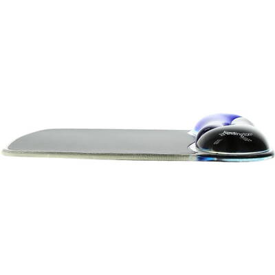 Mouse pad Kensington ergonomic Crystal Wave - gel, albastru-negru