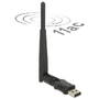 Antena DELOCK USB 2.0 Dual Band WLAN ac/a/b/g/n Stick 433 + 150 Mbps cu externă