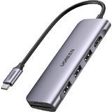 "CM195" conectare PC USB Type-C, USB 3.0 x 3|HDMI x 1/4K/30Hz|Card reader x 1, aluminiu, gri "70410"  - 6957303874101