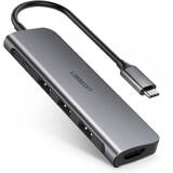 "CM136" conectare PC USB Type-C, USB 3.0 x 3|USB Type-C cu PD 100W x 1|HDMI 4K x 1, aluminiu, gri "50209"  - 6957303852093