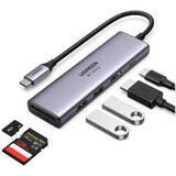 "CM511" conectare PC USB Type-C, USB 3.0 x 2|HDMI x 1/4K/60Hz|Card reader x 1|USB Type C x 1 PD 100W, aluminiu, gri "60384"  -6957303863846
