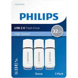Memorie USB Philips USB 2.0 3-Pack 32GB Snow Edition Shadow Grey