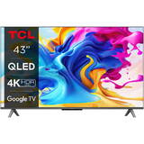 Televizor TCL LED Smart TV QLED 43C645 Seria C645 108cm gri-negru 4K UHD HDR