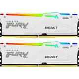 FURY Beast RGB White 32GB DDR5 5600MHz CL36 Dual Channel Kit