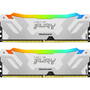 Memorie RAM Kingston FURY Renegade White RGB 32GB DDR5 6000MHz CL32 Dual Channel Kit