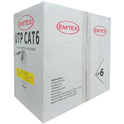 Accesoriu Retea Emtex CABLU UTP CAT 6 CUPRU 23AWG 0.57MM 305M