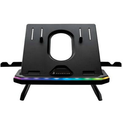 Accesoriu gaming SUREFIRE Stand laptop Portus X1, RGB LED, USB, Black