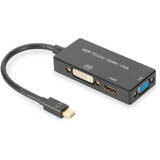 Assmann Cablu DisplayPortkonvertermDP->HDMI+DVI+VGA 0.2m