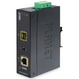 Media Convertor Planet IP30 10/100/1000T to SFP Gbit Conv. with PoE