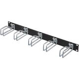 Cable management panel 1HE HxT 43x55mm RAL 9005 Otel