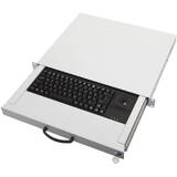 Accesoriu Retea Aixcase 19" Rack 1U Tastatur DE Trackball PS2&USB Gri