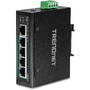 Switch TRENDnet 5-Port Industrial Fast Eth. PoE+ DIN-Rail
