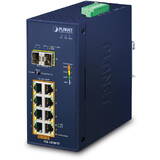 Switch Planet Technology Industrial 8-Port GE 802.3at PoE + 2 100/1000X SFP