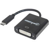 Accesoriu Retea MANHATTAN USB-C 3.1 auf DVI-convertor Negru