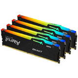 Memorie RAM Kingston FURY Beast RGB 128GB DDR5 5200MHz CL40 Quad Channel Kit