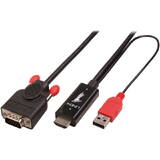 Adaptor Lindy HDMI an VGA Cablu cu USB Typ A pentru Strom 1080p 2m
