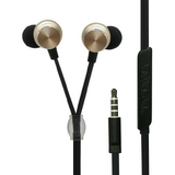 Casti In-Ear 2GO Stereo-Headset "Luxury" - gold Zipper-Style