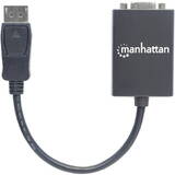 Adaptor MANHATTAN DisplayPort St/Bu DP->HD15, Black