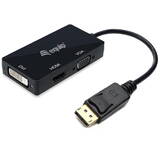 Equip Displayport->HDMI/VGA/DVI St/Bu        Black