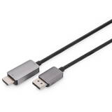 DisplayPort Adapter DP->HDMIA St/St 1,0m Blackr