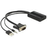 Adaptor DELOCK VGA D-Sub15 +Audio -> HDMI A St/Bu
