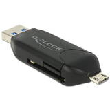 Card Reader DELOCK USB3.0 A +micro B-> SD/SDHC/MMC/micSD OTG