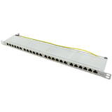 Patchpanel Logilink 19" Cat.6A , 24-Port, Gri, 0,5 HE