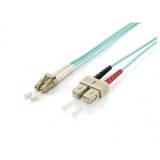 Cablu Fibra Optica EQUIP LWL Patchcable LC->SC 20.00m Multimode Duplex OM3 turq Polietilena