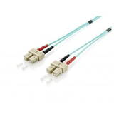 Cablu Fibra Optica EQUIP LWL Patchcable SC->SC 15.00m Multimode Duplex OM3 turq Polietilena
