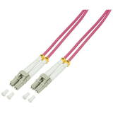 Cablu Fibra Optica Logilink Patchcable OM4 50/125Á LC-LC 50m pink