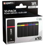 Memorie USB Emtec 16 GB USB 2.0 10er Pack Color Mix
