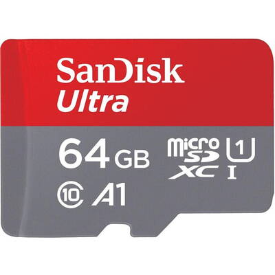 Card de Memorie SanDisk MicroSD  64GB Ultra A1 Class 10 + Adap