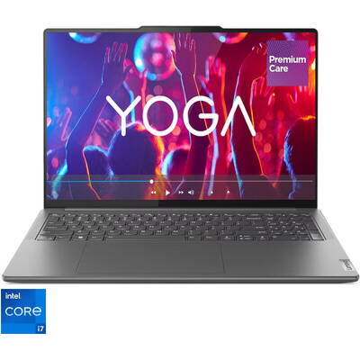Ultrabook Lenovo 16'' Yoga Pro 9 16IRP8, 3.2K IPS Touch 165Hz, Procesor Intel Core i7-13705H (24M Cache, up to 5.00 GHz), 32GB DDR5X, 1TB SSD, Intel Iris Xe, Win 11 Home, Storm Grey, 3Yr Onsite Premium Care