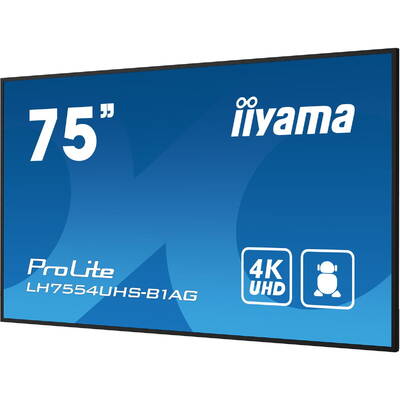 Ecran Profesional de Format Mare IIyama 189.3cm(75") LH7554UHS-B1AG 16:9 HDMI+DP+DVI+USB IPS