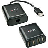 Adaptor Lindy Extender USB 2.0 Cat5 4 Ports 60m