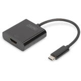 Adaptor Assmann USB3.0/C -> HDMI 4K 19.5cm Negru