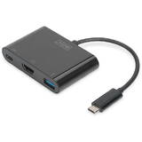 USB3.0/C -> HDMI Multiport 3-Port Negru