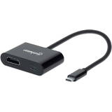 Adaptor MANHATTAN USB-C la HDMI-Konverter mit PD-Ladeport