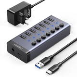 7in1 USB tip C - 7x USB tip A 3.0 PD DC 12V ( CM481 )