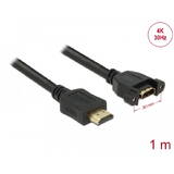 Cablu DELOCK HDMI Ethernet A -> A St/Bu 1.00m Einbau