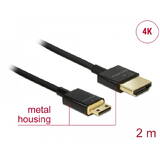 Cablu DELOCK HDMI Ethernet A -> mini C St/St 2.00m 3D 4K sli