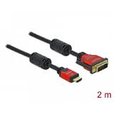Cablu DELOCK HDMI zu DVI 24+1 bidirectional 2 m