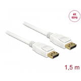 Cablu DELOCK DP 1.2 -> DP St/St 1.5m Alb    4K 60Hz