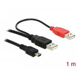 Adaptor DELOCK  Cable 2 x USB2.0-A male > USB mini 5-pin