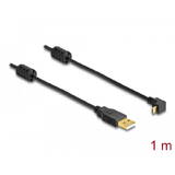 Adaptor DELOCK USB-A male > USB micro-B male angled 90° up / down