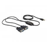 Adaptor DELOCK USB 2.0 Tip-A > 2 x interfaţă serială DB9 RS-232