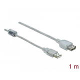 Extension cable USB 2.0 Type-A male > USB 2.0 Type-A female 1 m transparent